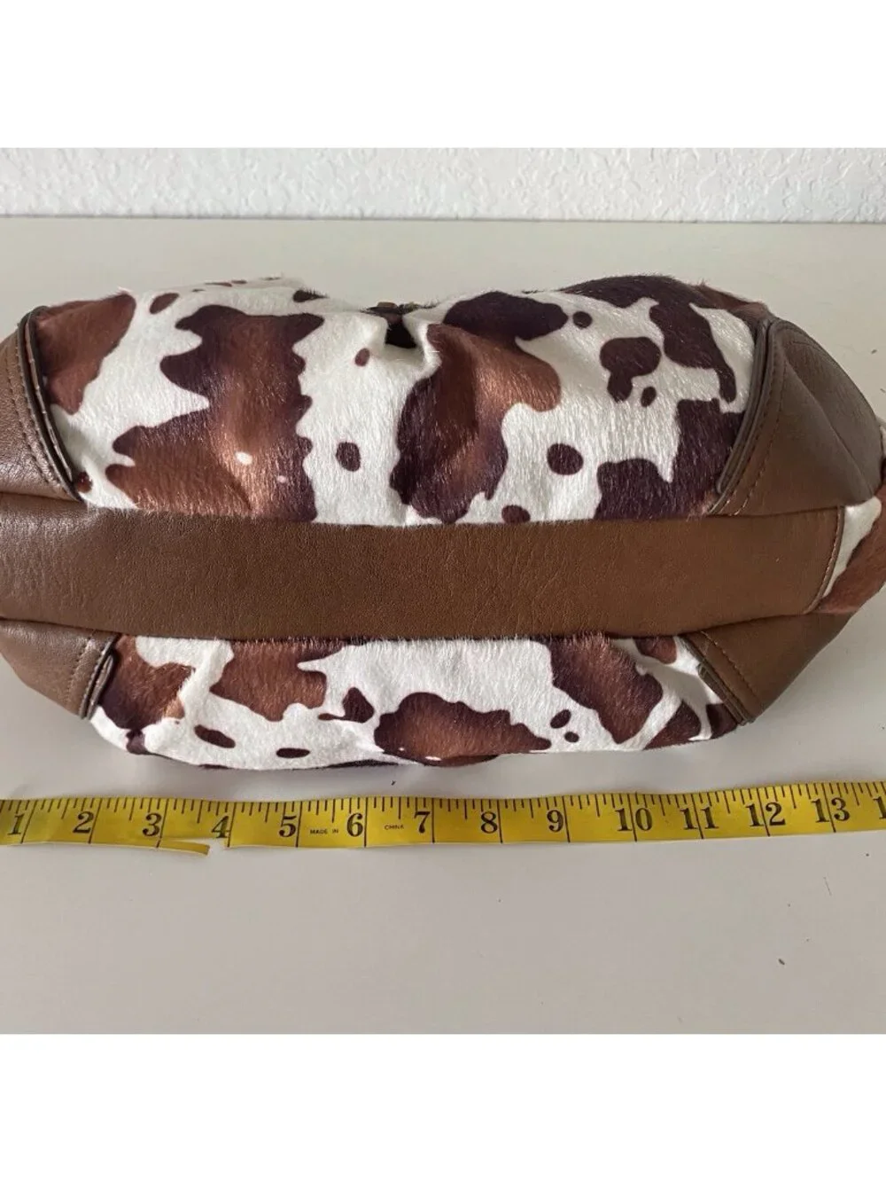 Juicy Couture‎ Romance Cow Print Hobo Coho Bag Saddle White W/Charm Viral NEW